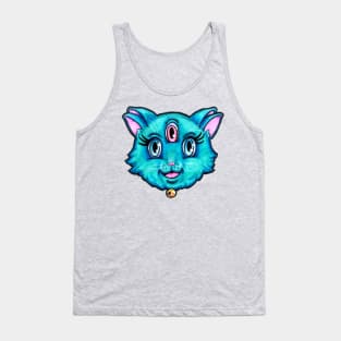 Three-Eyed Four-Eared Kitty Tank Top